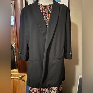Anne Klein 3/4 sleeve Black Blazer with Gold Accents xl